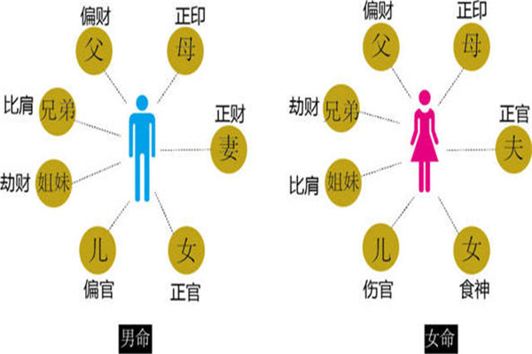 八字中的六亲关系