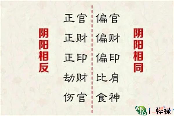 八字十神与日干的关系解读