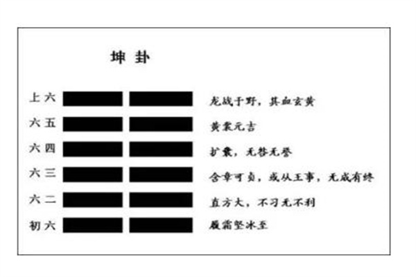 六爻八卦中坤卦取象