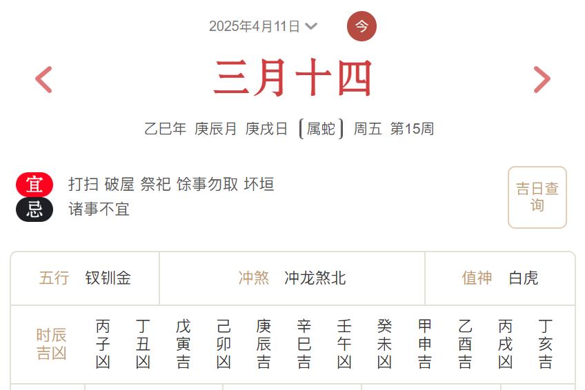 2025年4月11日每日五行穿衣指数解读搭配