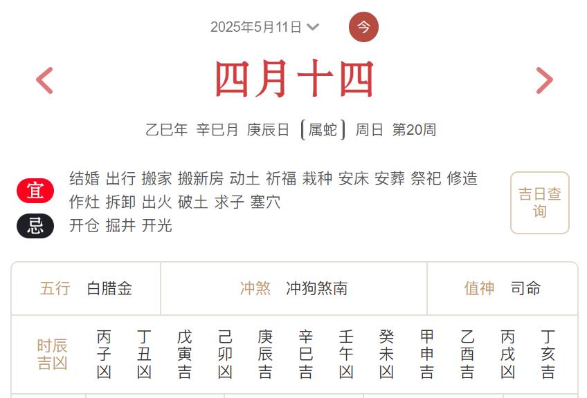 2025年5月11日每日五行穿衣指数解读搭配