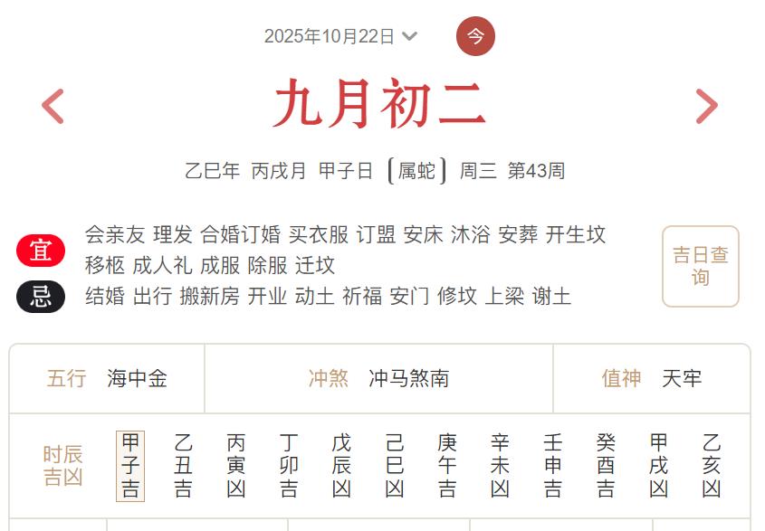 2025年10月22日每日五行穿衣指数解读搭配