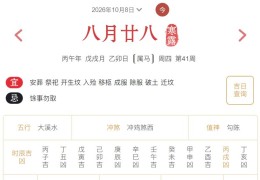 2026年10月8日每日五行穿衣指数解读搭配