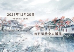 每日穿衣运势播报——​2021年12月20日   农历冬月十七【星期一】