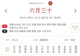 2026年8月12日每日五行穿衣指数解读搭配