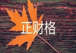 八字定格：正财格