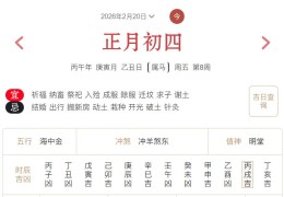 2026年2月20日每日五行穿衣指数解读搭配