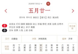 2026年7月5日每日五行穿衣指数解读搭配