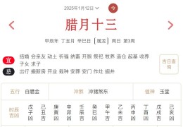 2025年1月12日每日五行穿衣指数解读搭配